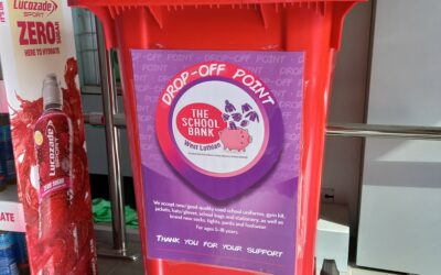 Red drop-off bins