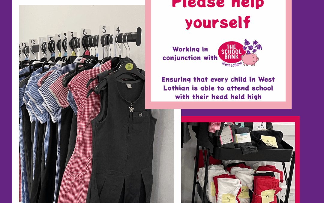 Polbeth Community Hub Clothing Rail School Bank West Lothian